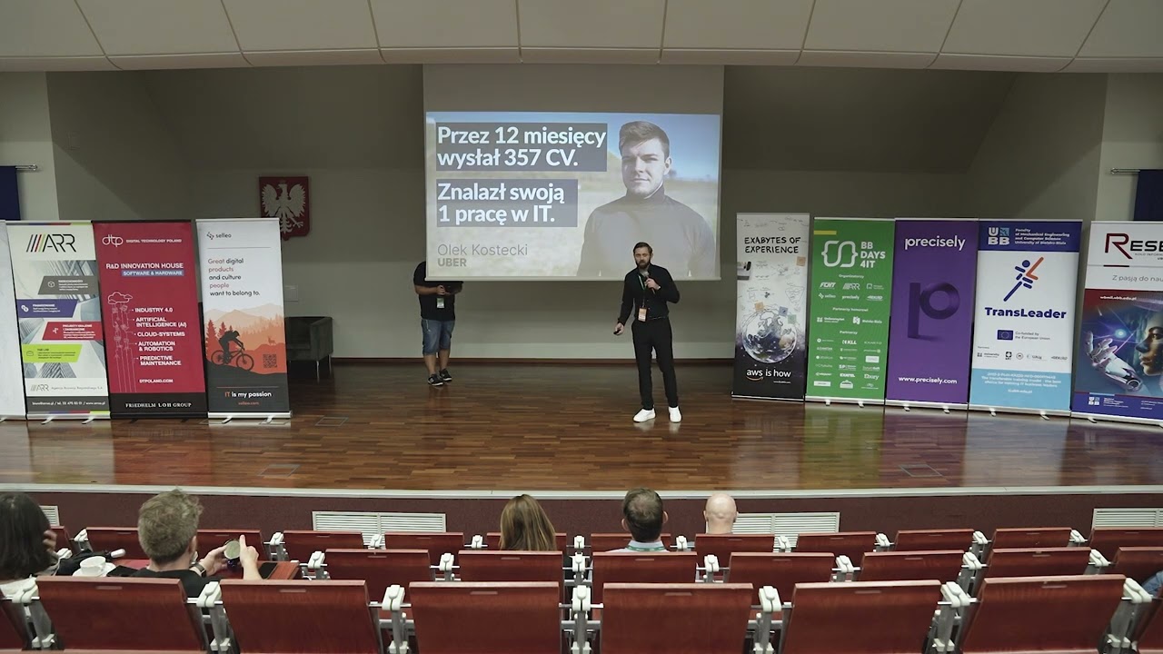 Nieoczywiste ścieżki wejścia do branży IT. Mateusz Styburski na BBconf4.IT 2024