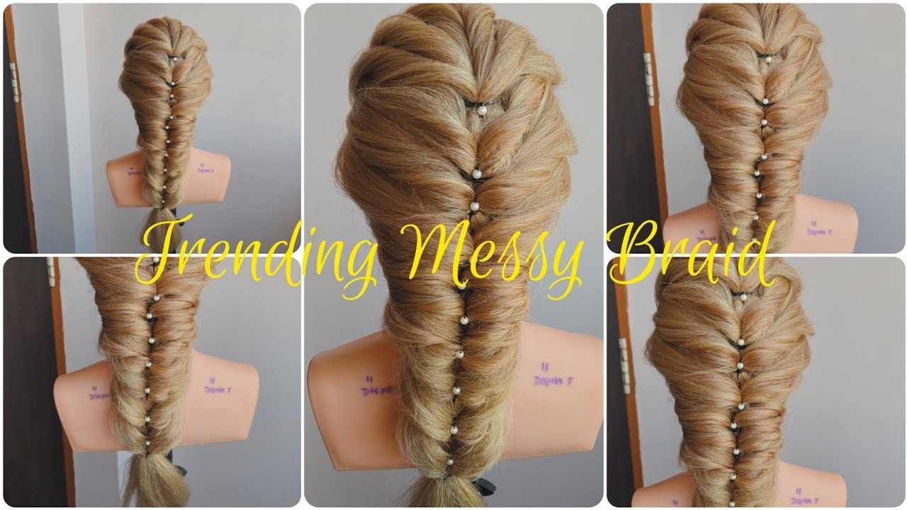 Messy Braid Hairstyle | Simple & Trending Hair Style for Functions | Easy Braid Tutorial