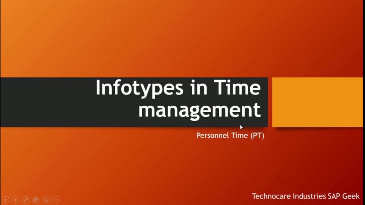 Infotypes in time management - PART 1
