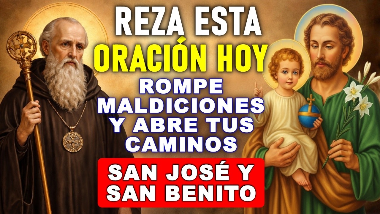 🔴 PODEROSA ORACIÓN a SAN JOSÉ y SAN BENITO para ROMPER MALDICIONES y ABRIR TODOS LOS CAMINOS HOY