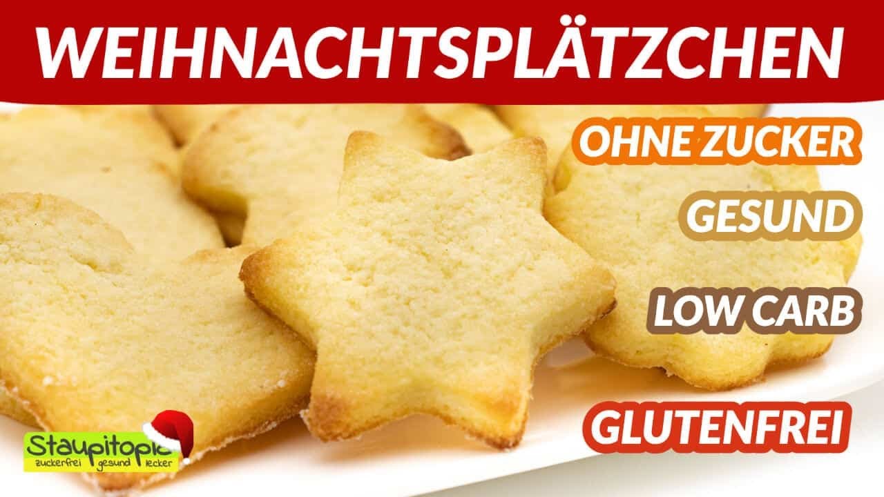 Weihnachtspl&auml;tzchen ohne Zucker mit Kokosmehl backen I Glutenfreie Pl&auml;tzchen zum Ausstechen