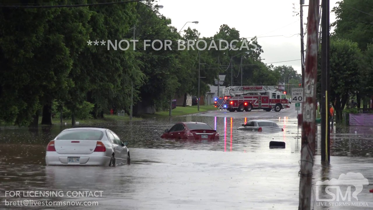 06-06-19 Oklahoma City, OK- Major Flash Flooding Cars Stalled