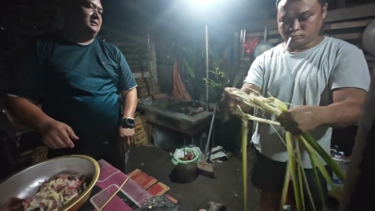 Pengawa santai Hujung Minggu enggau Bala madi - menu nasi Ayam masak dalam ruas. 