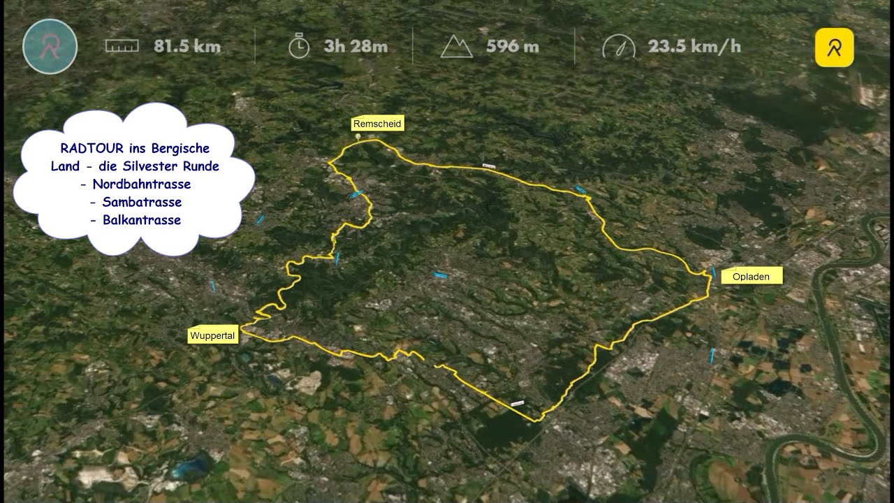RADTOUR ins Bergische Land  |  die Silvester Runde  |  Nordbahntrasse - Sambatrasse - Balkantrasse