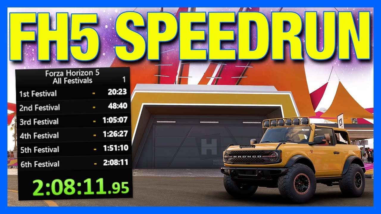 Forza Horizon 5 Speedrun All Festivals!!