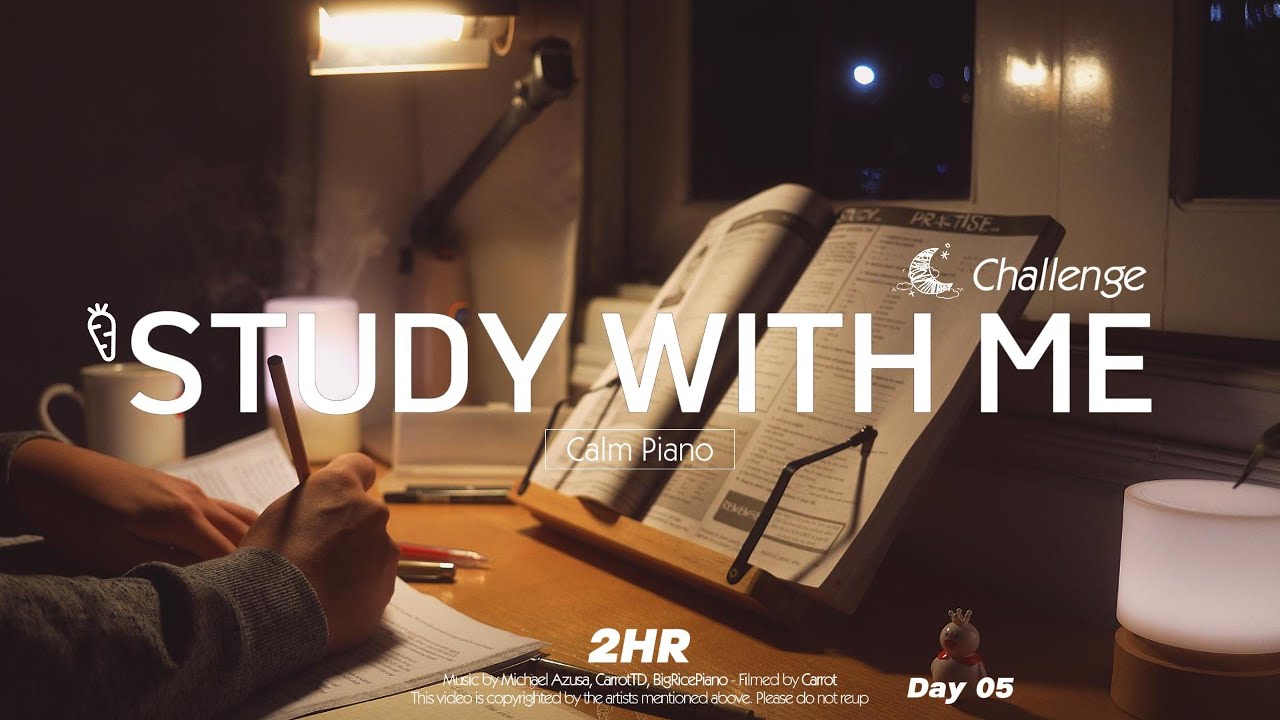 2-HOUR STUDY WITH ME | Calm Piano🎹 | Pomodoro 50-10 | Sunset 🌇| Day 5