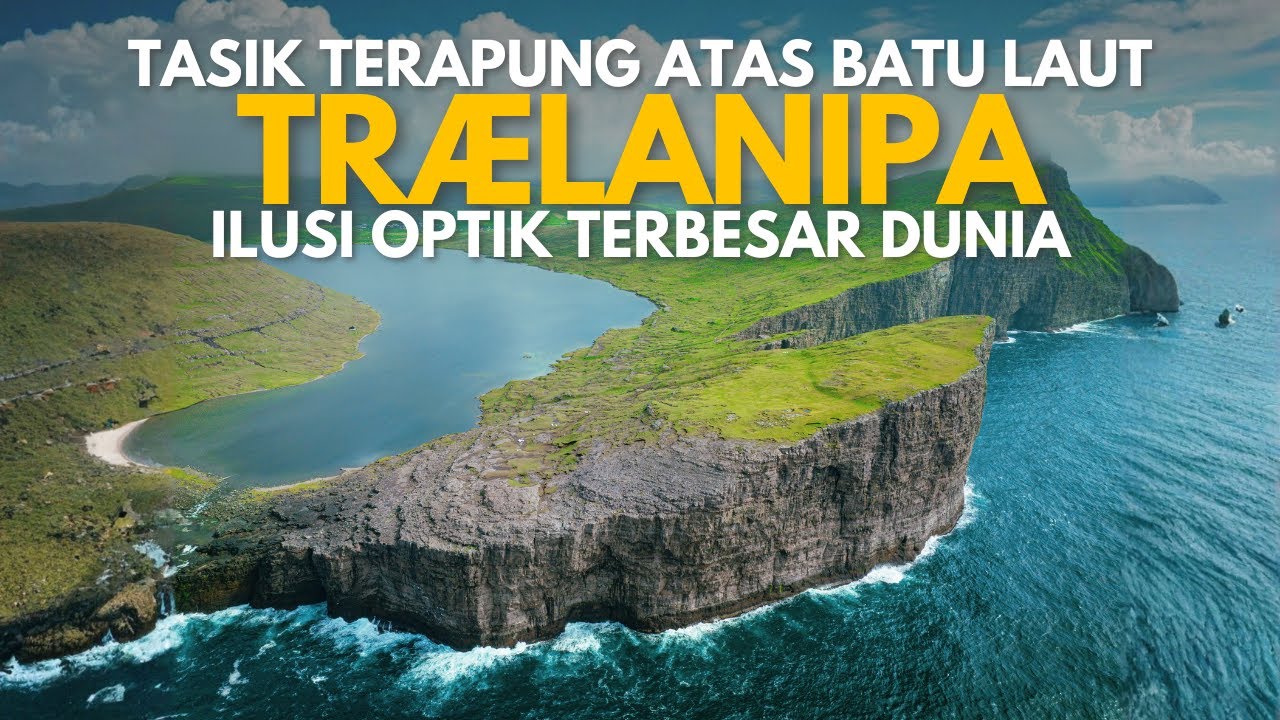 Trælanípa Tasik Terapung atas batu laut, Ilusi Optik Terbesar Dunia | Faroe Islands Ep6