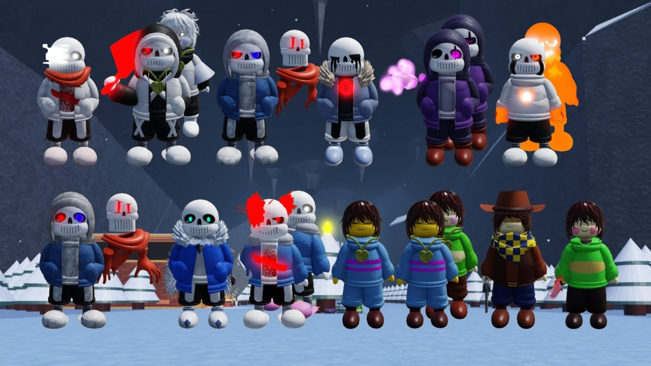 Untitled Sans Battles showcase all characters in section 2 ft. 846,gfb