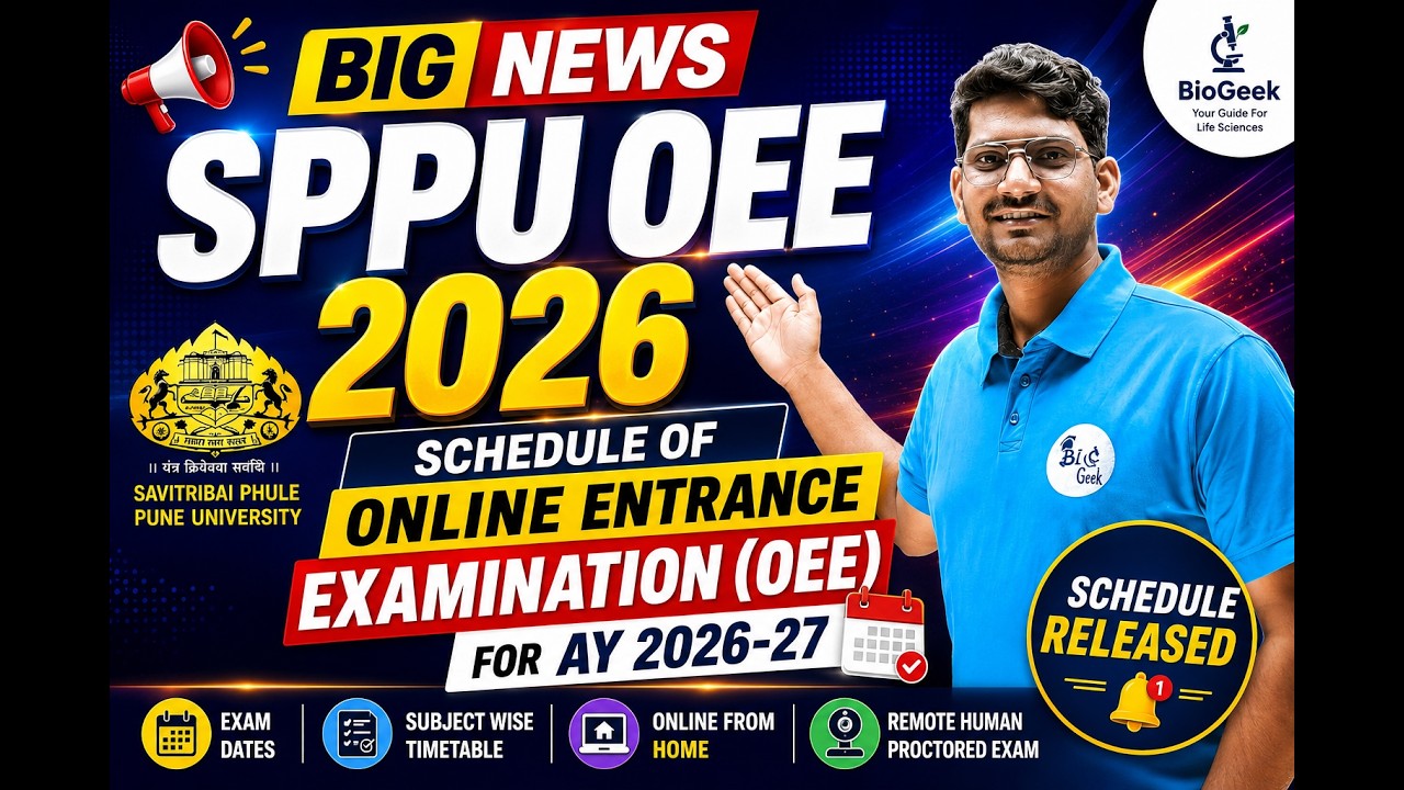 🚨 SPPU OEE 2026 Timetable Released | Online Human Proctored Exam | Complete Schedule @BioGeek
