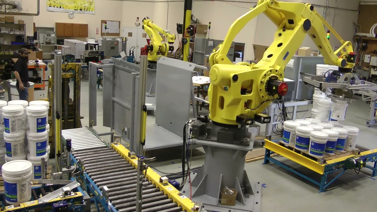 Robot System - 5 Gallon Pail - Conveyor system