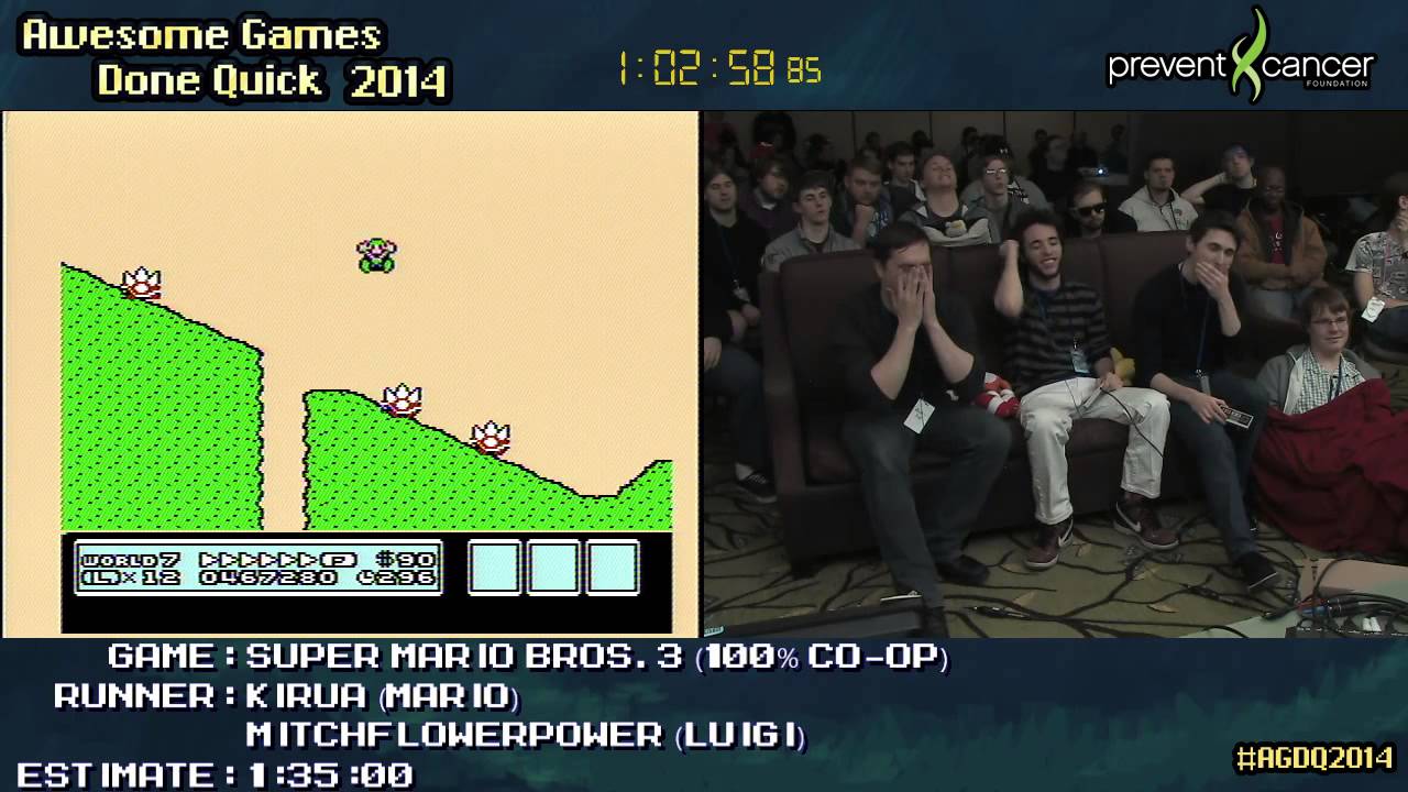 Super Mario Bros 3 SPEED RUN :: 100% Co-op (1:26:34) +Any% Run [NES] #AGDQ 2014