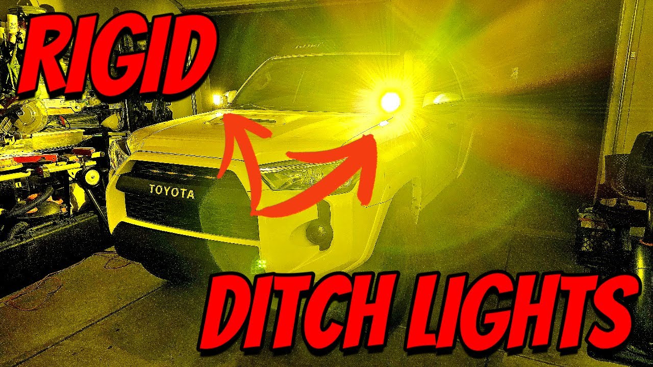Rigid DSS-Pro Ditch Lights installed on my 2020 4runner TRD ORP