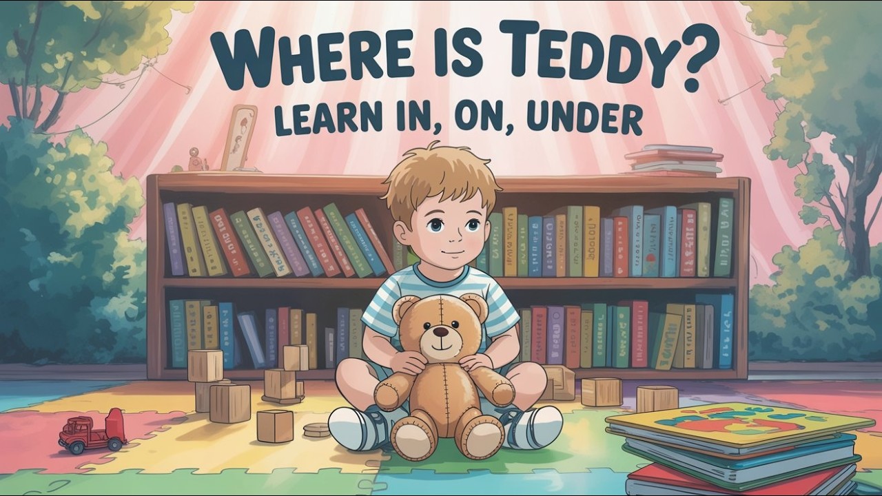 Where Is Teddy? | Learn IN, ON & UNDER with Toys | Kindergarten Read Aloud Books