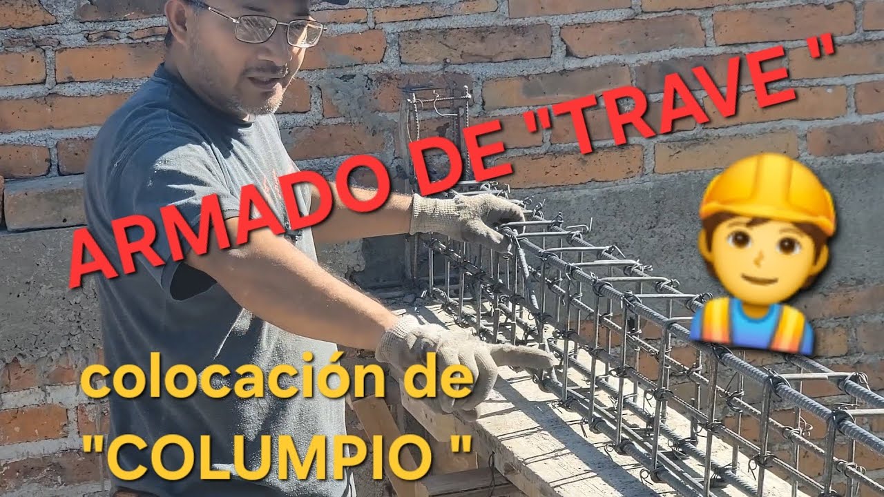 COMO armar TRAVE  Ycolocar COLUMPIO  CON VARILLA de 1/2 y 3/8 ✅️⚠️#hazlotumismo #construccion