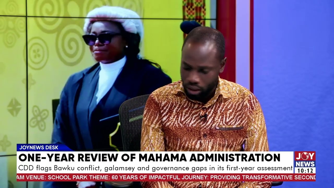 CDD flags Bawku conflict, galamsey and governance gaps in its first-year assessment. #JoyNews