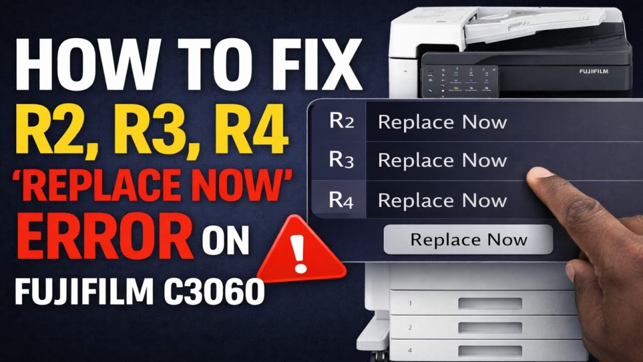 How to Fix R1, R2, R3, R4 “Replace Now” Error on Fujifilm Apeos C3060 Photocopier