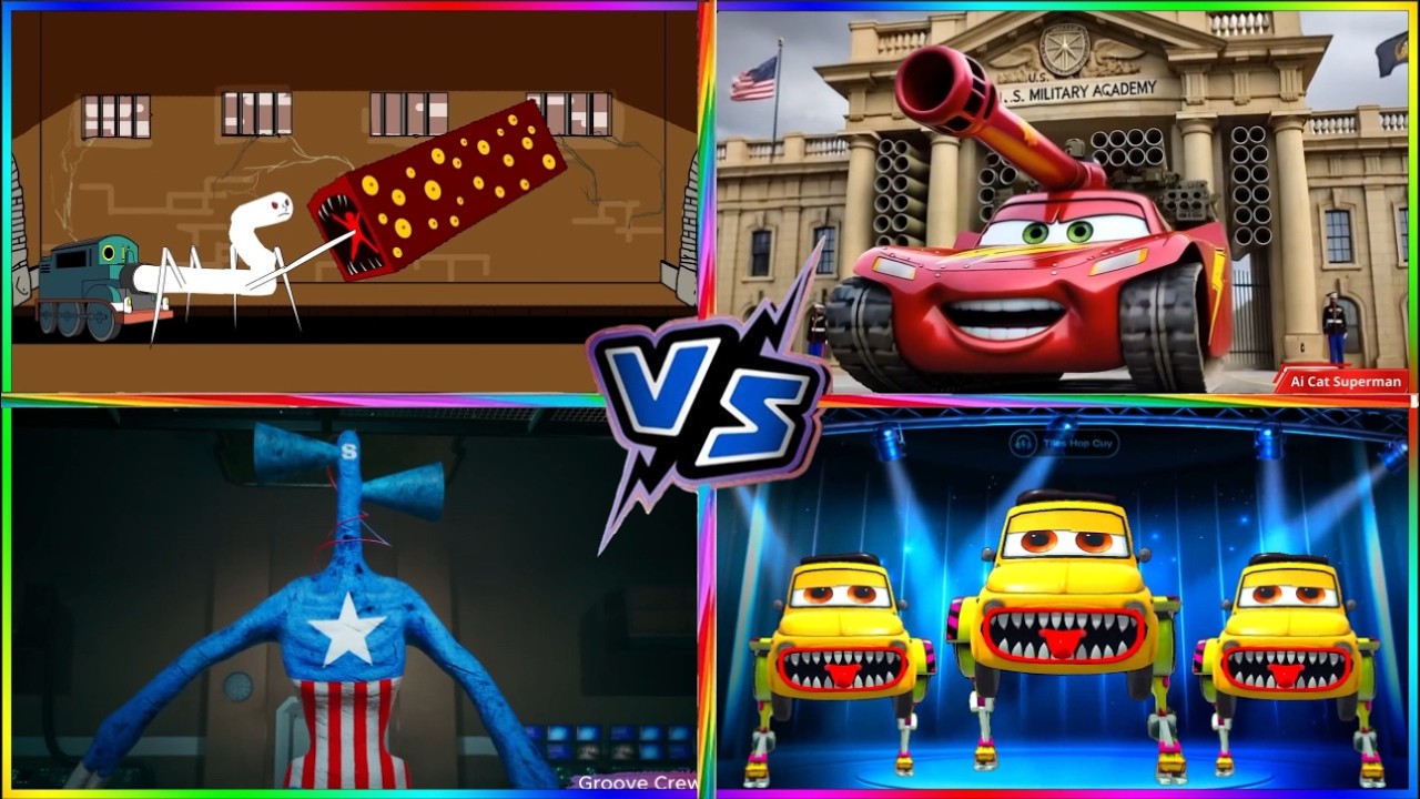 🚆 Train Eater 🆚 🚜 McQueen Tank 🆚 📢 Siren Head🆚 MCQueen MONSTERS🎶CoffinDance Song#13