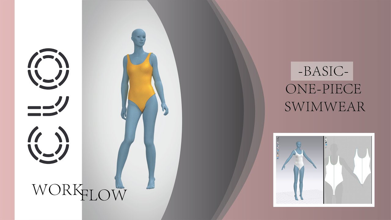 How to make basic one-piece swimwear - CLO 3D WORKFLOW
