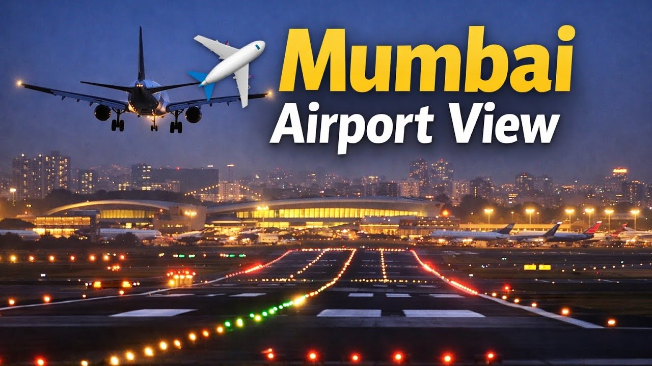 Mumbai Airport View ✈️ | Plane Landing & Takeoff |