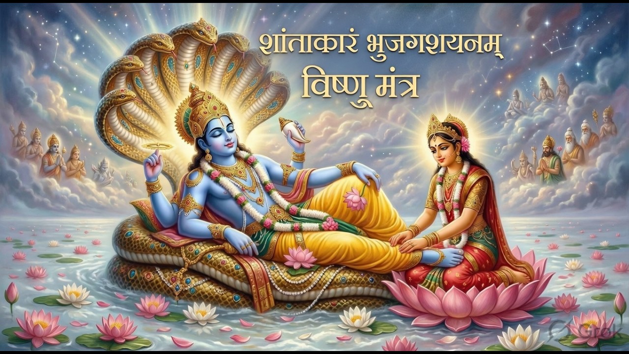 शांताकारं भुजगशयनम् | भगवान विष्णु प्रार्थना | Powerful Vishnu Shloka | दिव्य नाद  🔔