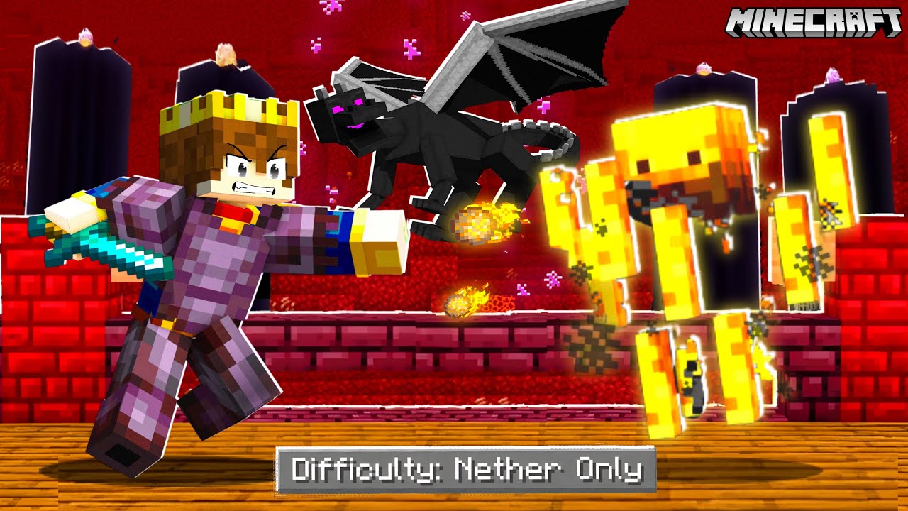 Beating Minecraft But I'm Trapped In NETHER