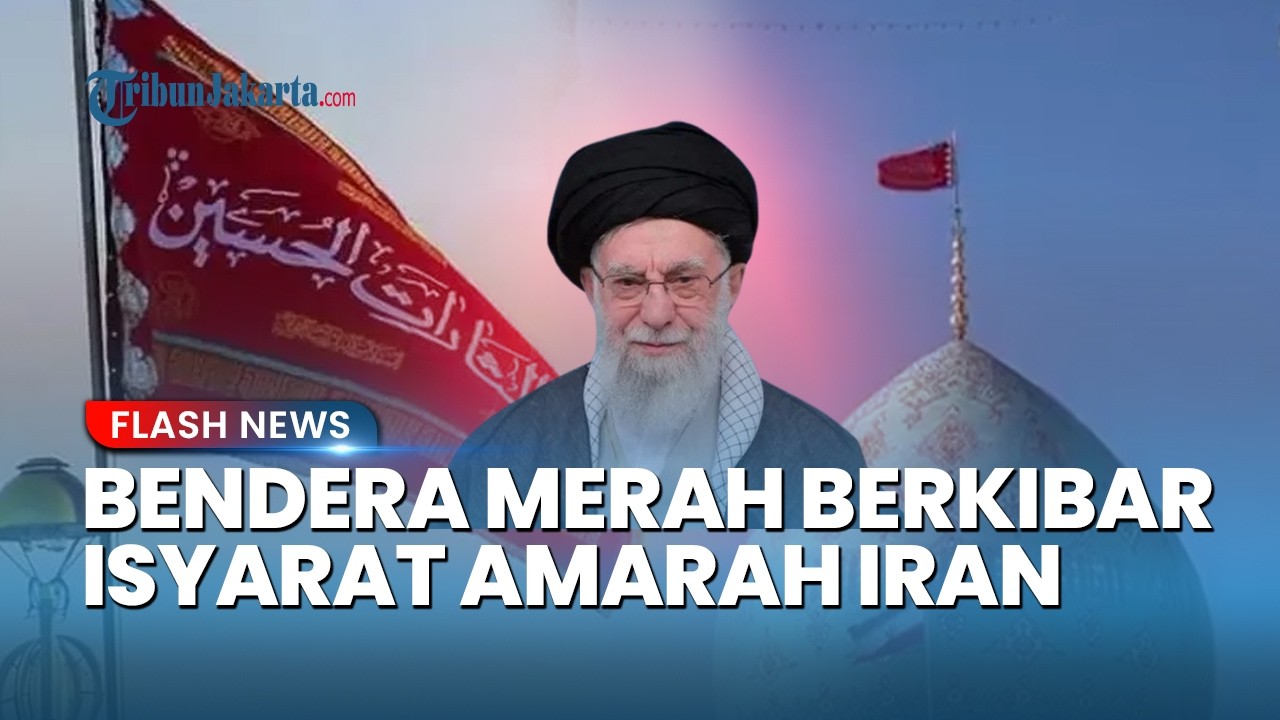 Bendera Merah Berkibar di Masjid Qom Jadi Alarm Pembalasan Iran, Isyaratkan Perang Besar?