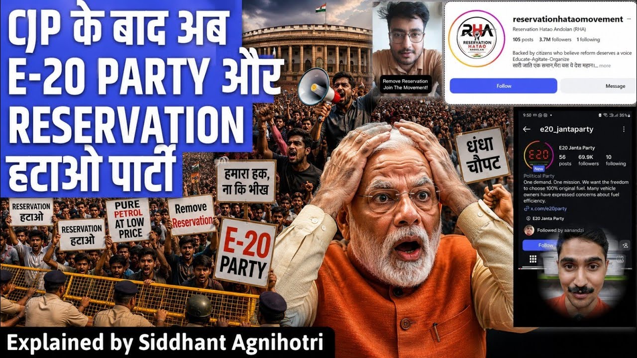 After CJP, Reservation hatao party and E20 Janta party emerges