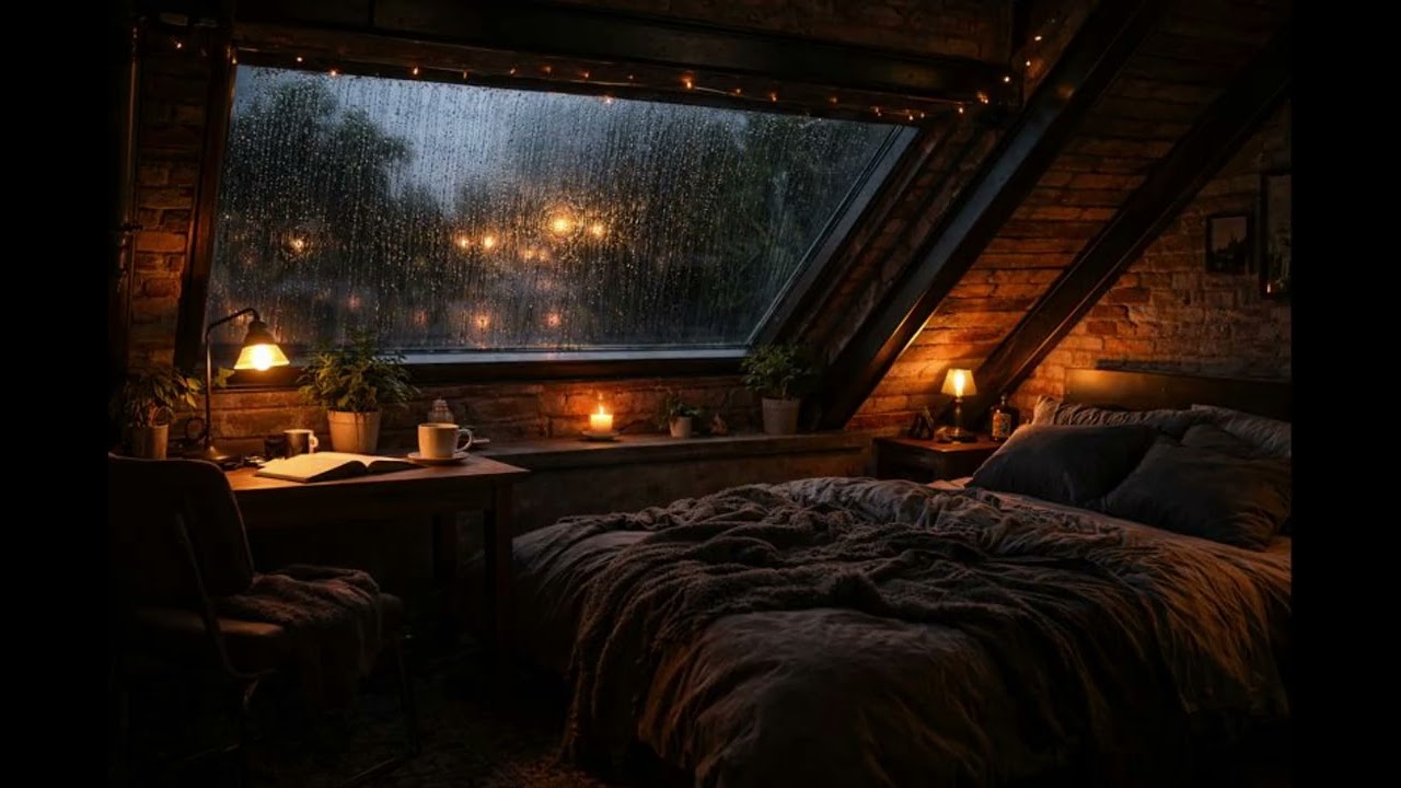Industrial Attic Rain 🌧️ Cozy Loft Ambience for Sleep & Relaxation