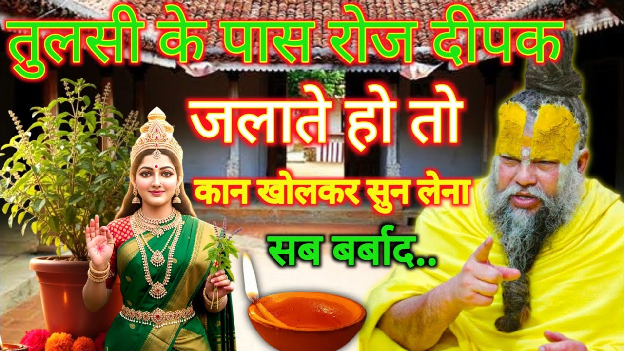 तुलसी के पौधे के पास शाम को रोजाना दिया जलाने से क्या होता है हो जाओ सावधान  Vastu Shastra