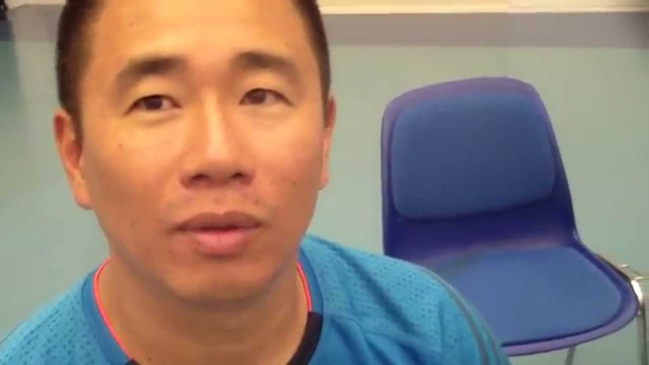 A table-tennis player about wsg2015 in Lignano