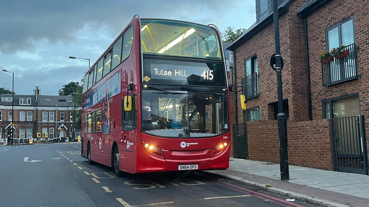 FRV. London Bus Route 415: Tulse Hill Station - Old Kent Road Tesco 2481(SN64OFG) E400H