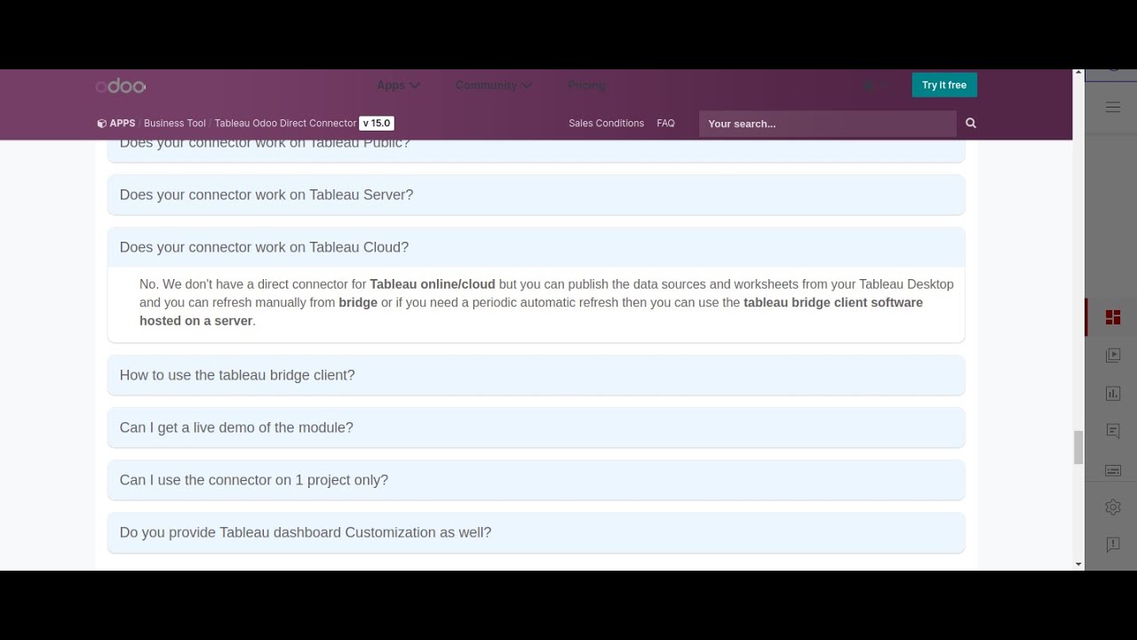 How to connect Odoo with Tableau Cloud | Tableau Odoo Direct Connector