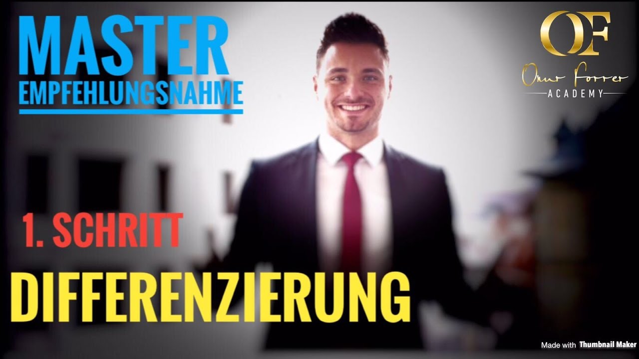 Die 4 goldenen Schritte der Empfehlungsnahme - Schritt 1 DIFFERENZIERUNG