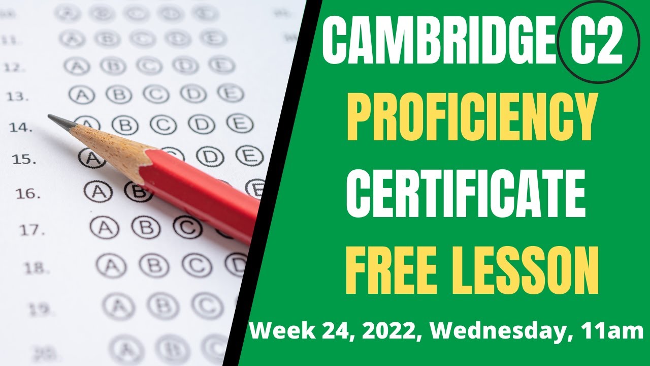 Cambridge C2 Proficiency Exam! Use of English.