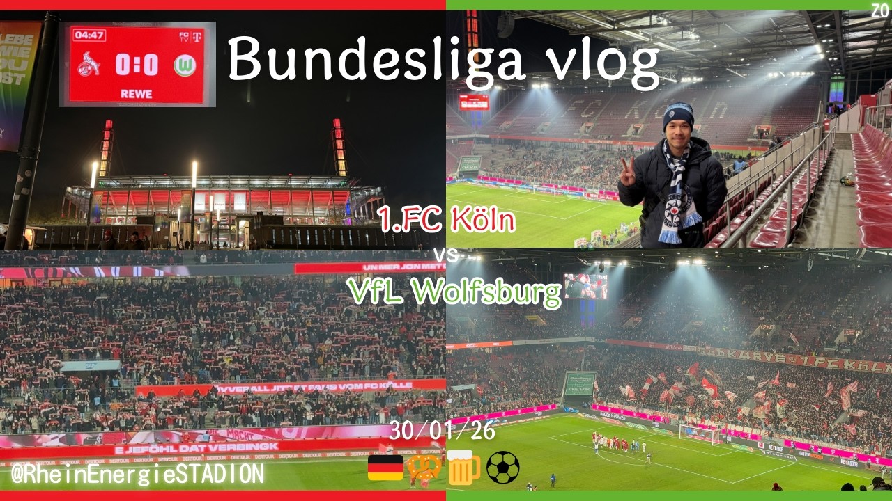 Bundesliga vlog: 🇩🇪 1.FC Köln 🐐vs VfL Wolfsburg 🐺 | 30/01/26 @ RheinEnergieSTADION
