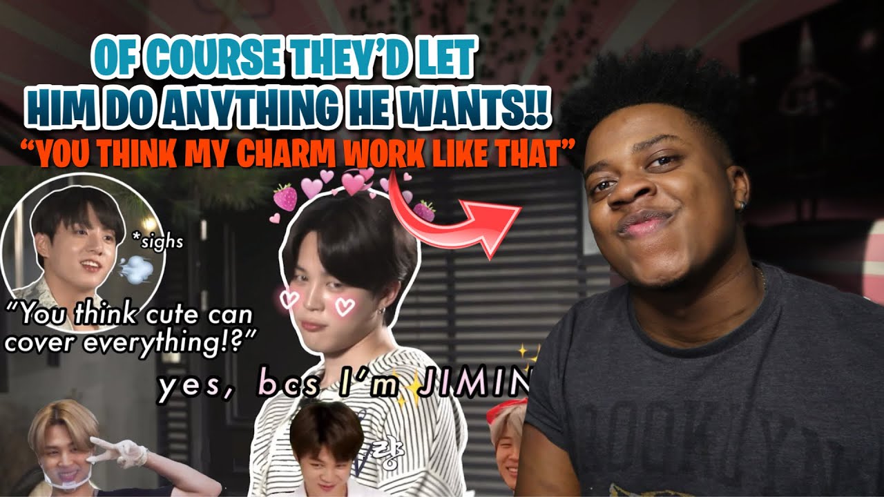 Jimin knows that he’s cute |how Jimin gets away with things bcs he's cute *HE CAN'T BE SERIOUS LMAO*