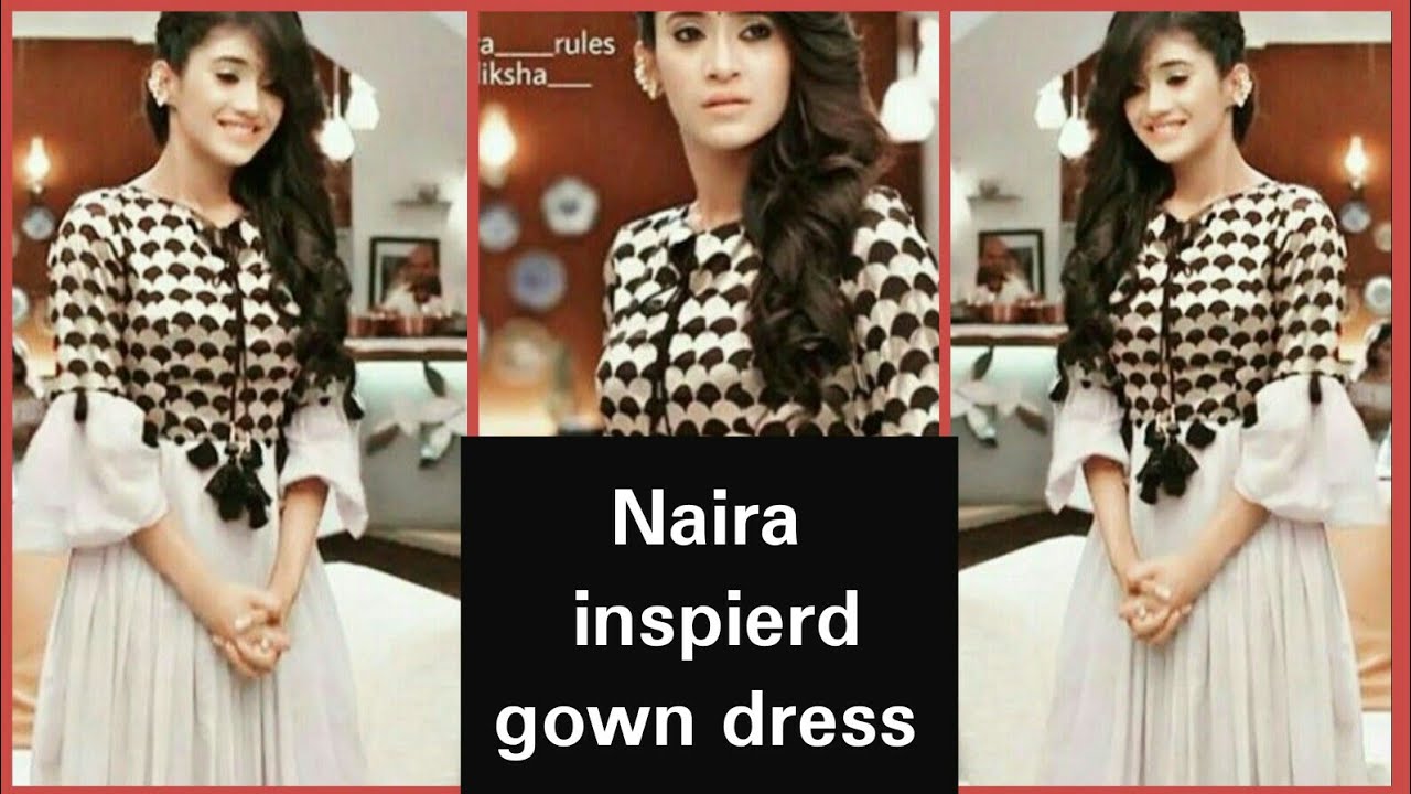 DIY NAIRA (Shivangi Joshi )Inspired EVENING GOWN गाउन only in 10 Minutes | 
Reuse old saree