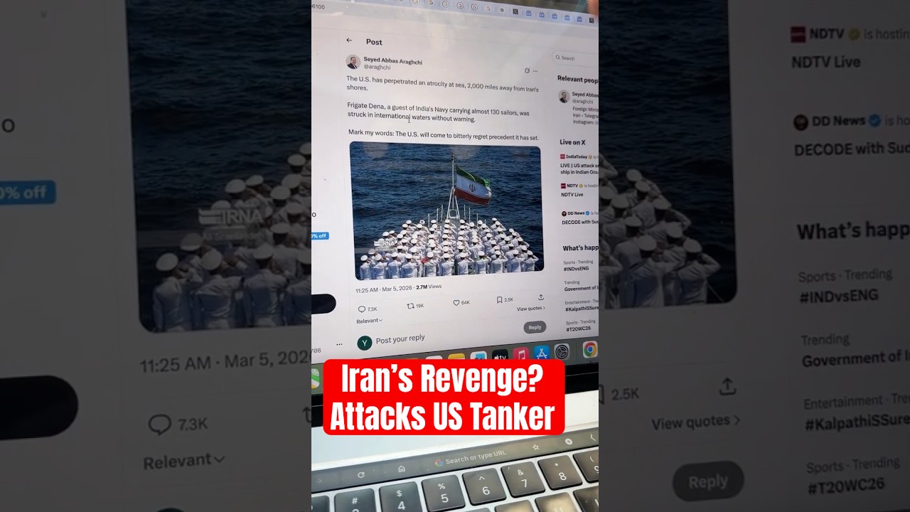 Breaking: Iran Attacks US Tanker Hours After Warship IRIS Dena Sinking | US-Iran Conflict