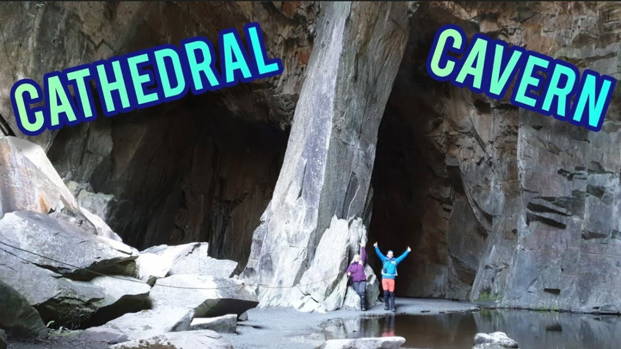 Walking Cathedral Cavern. Lake District Hiking Great & Little Langdale. Hodge Close. Slaters Bridge.