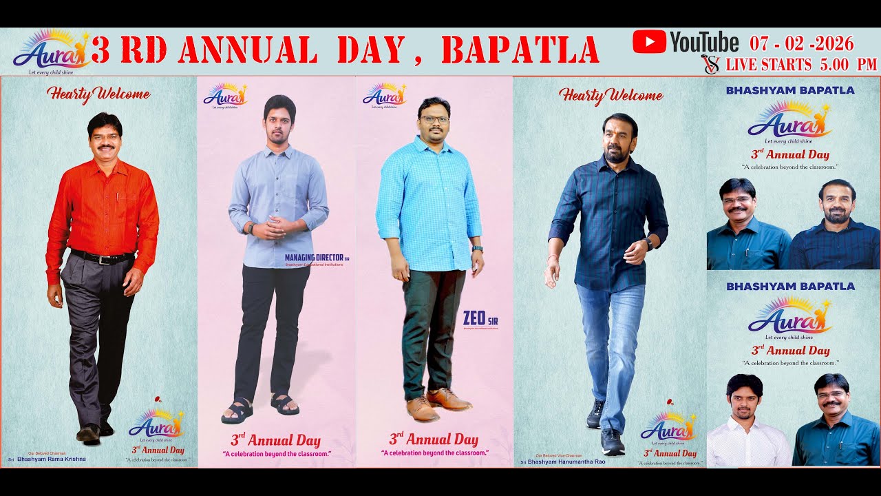 3 rd  ANNUAL  DAY -   BAPATLA    LIVE STARTS  5.00  PM