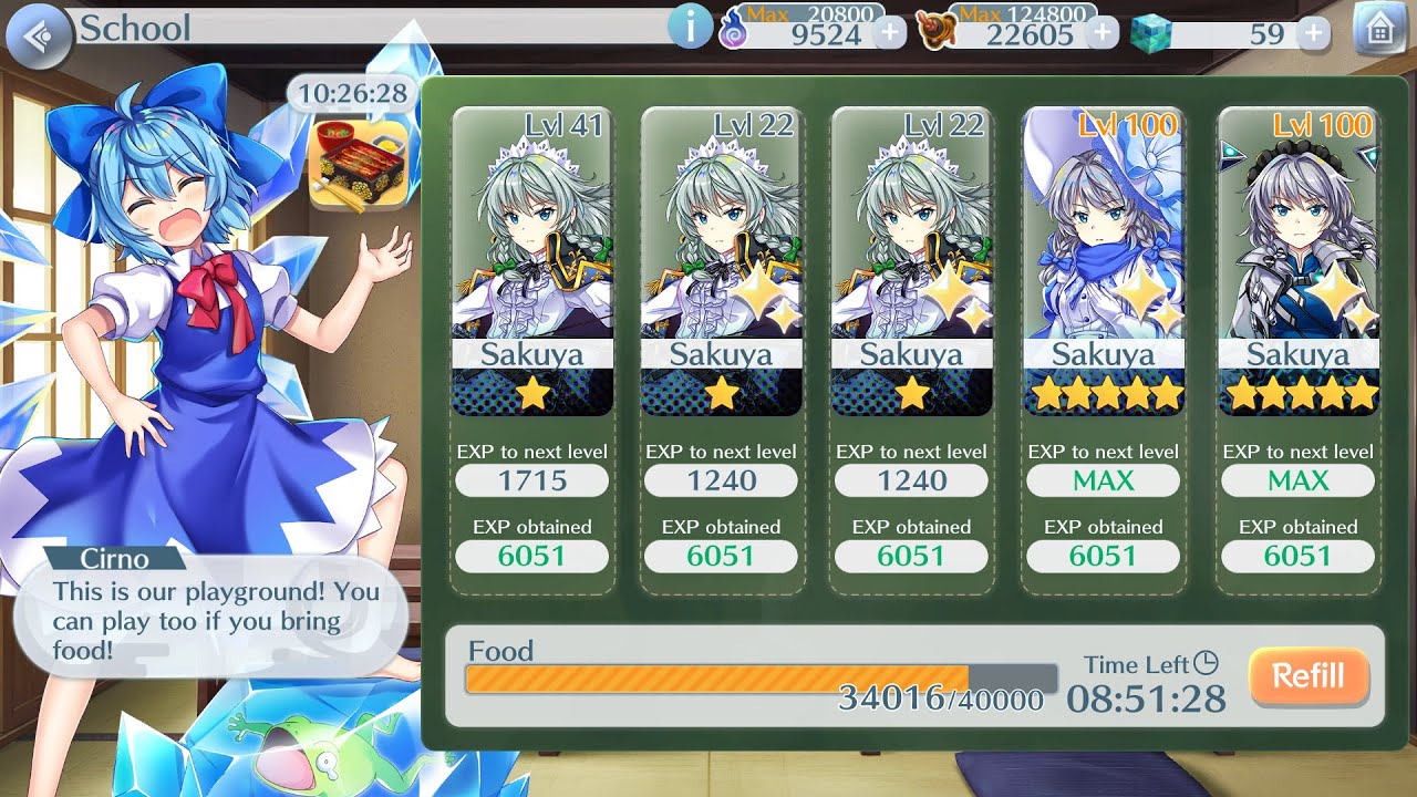 Touhou LostWord Global - 250 rolls for E1 Sakuya Izayoi (Legendary Vampire Hunter)