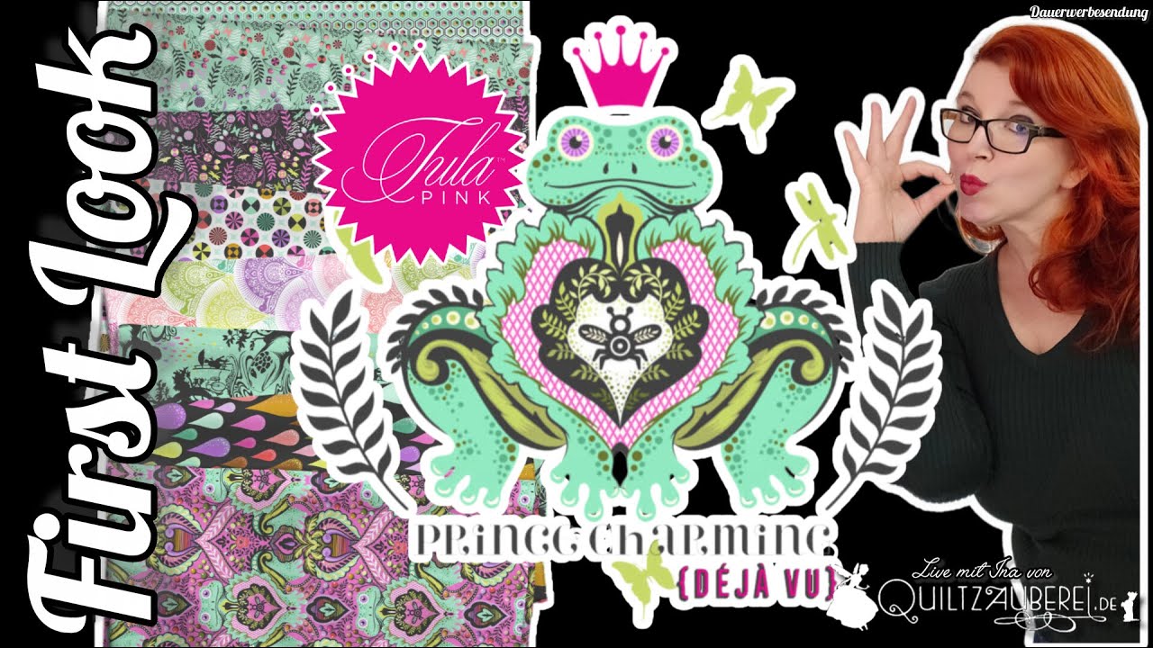🧵 Motivschnitt & Stoffkombi-Hacks 🐸👑Tula Pink · Prince Charming Déjà Vu | First Look LIVE mit Ina 💚