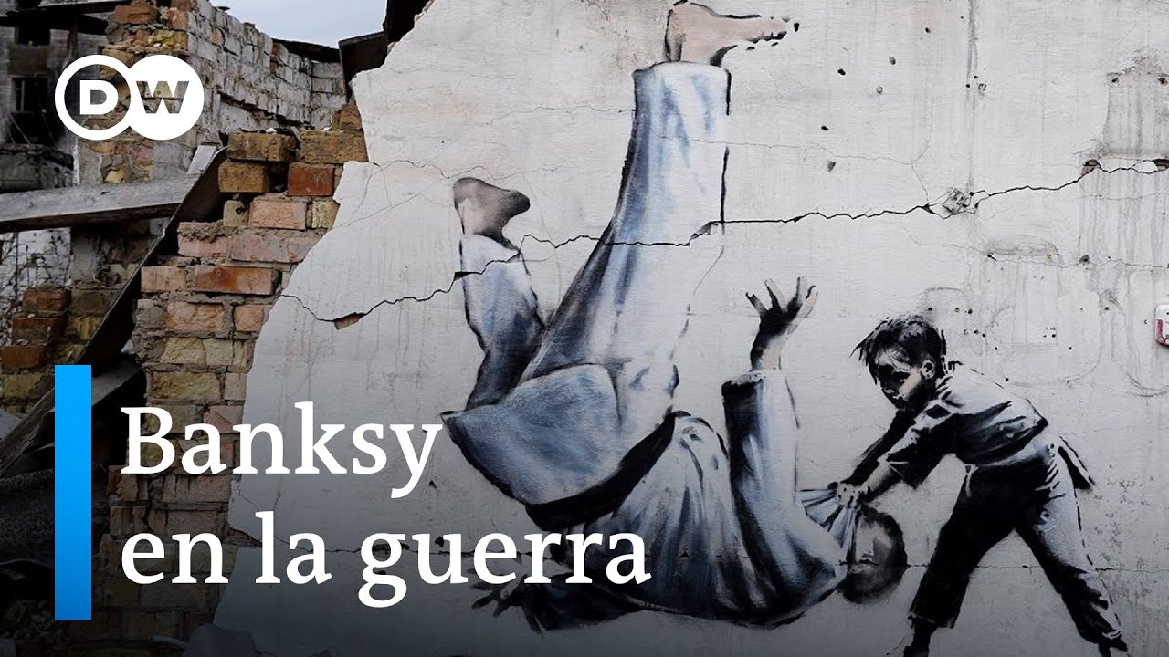 Banksy pinta las ruinas de Ucrania