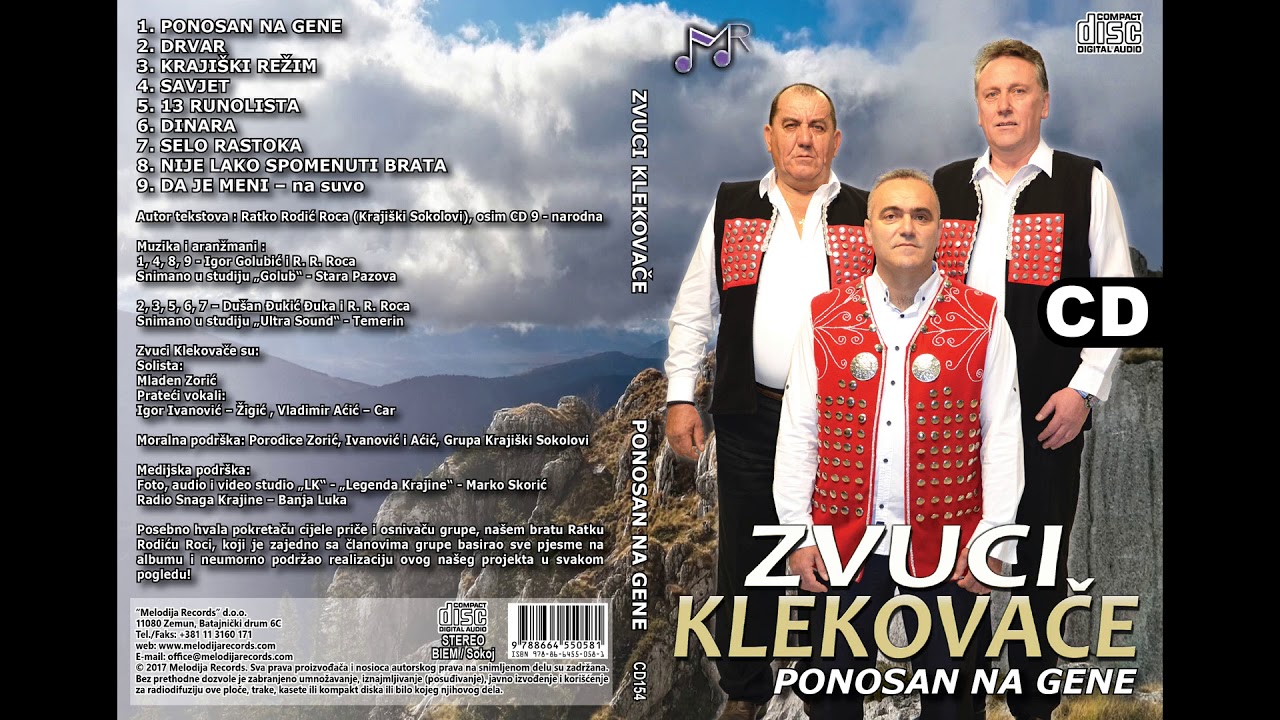 Zvuci Klekovace - Ponosan na gene (Audio 2017)