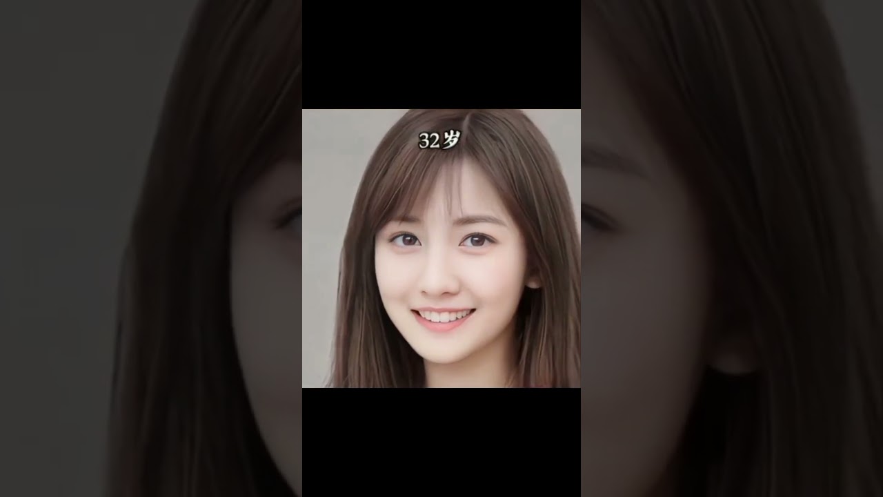 The girl's face changes over time. Countdown from 79 years old #love #funny #cute