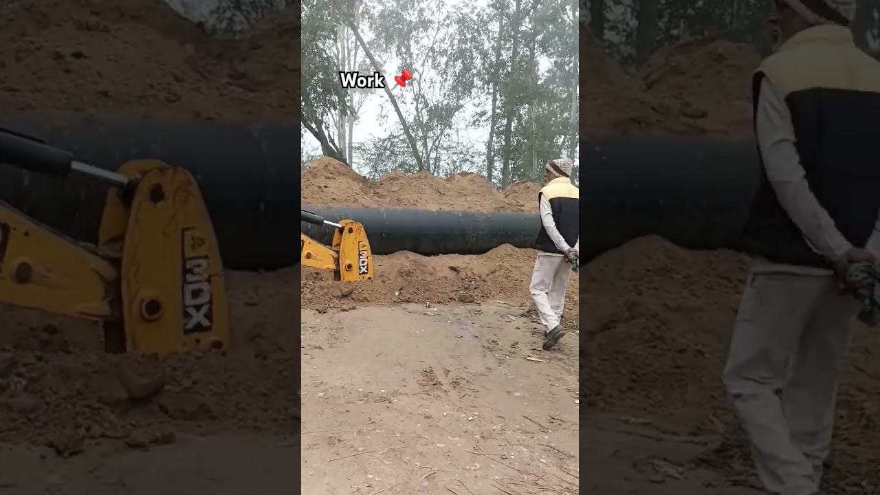 Work time excavation for pipe line #concretepipe #hdpe #plumbing #civilengeeniring #shorts #viral