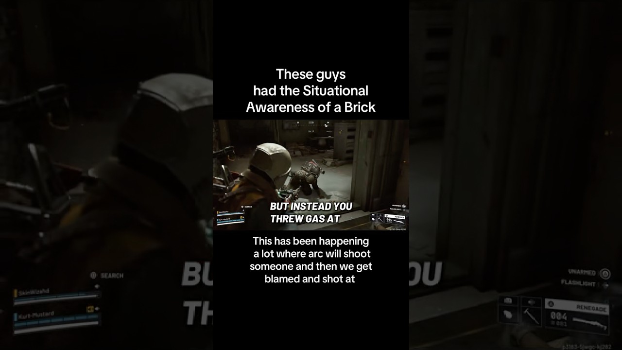 Situational awareness of a rock!!! Thought a turret was us shooting at him!!!!