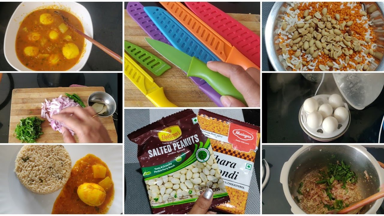 Kitchen routine Afternoon to Evening / knife set details/ ghee rice / kara pori / Evening snacks