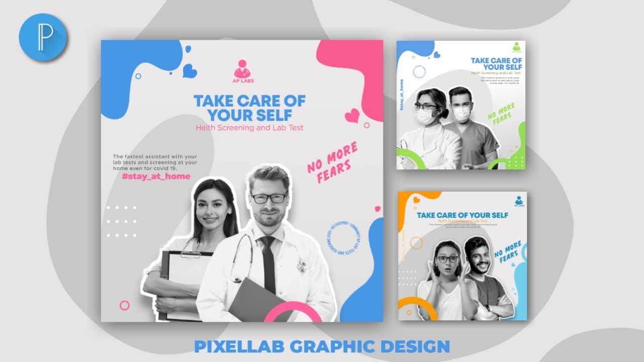 Minimal Social media post banner design on pixellab | mobile graphic design tutorial