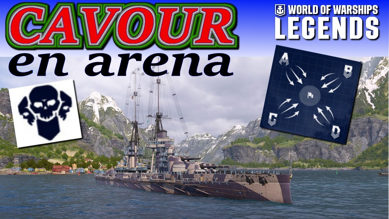 CAVOUR en ARENA World of Warships LEGENDS #wowslegends #worldofwarshipslegends #español